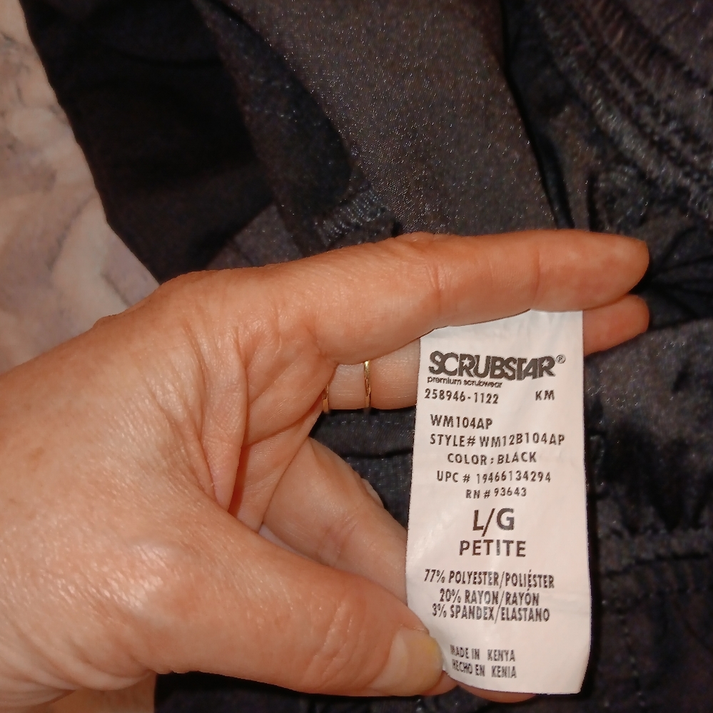 Black scrub joggers